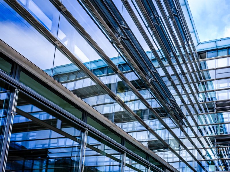 typical windows at an office building - photo
