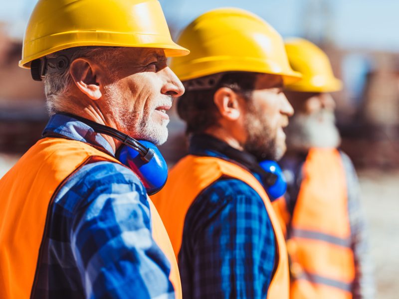 workers at construction site