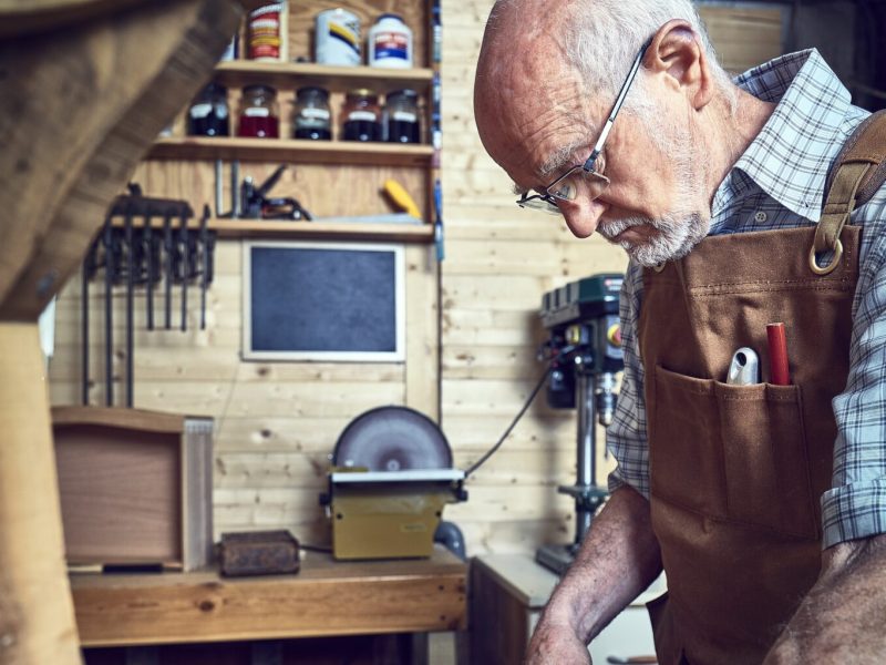 old carpenter at work