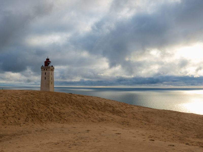 Abandoned Rubjerg Knuhe Lighthouse, Jutland,  Denmark.