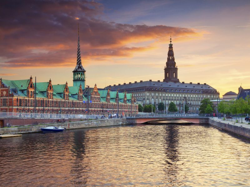 Copenhagen. Image of Copenhagen, Denmark during beautiful sunset.