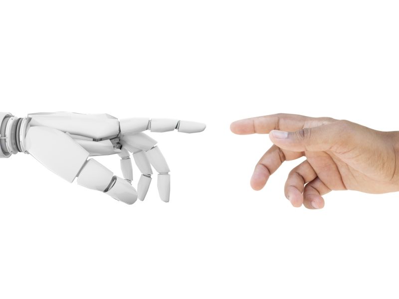 Robot reaching for human's hand - Artificial Intelligence