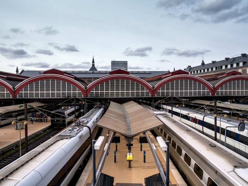 Central train station in Copenhagen