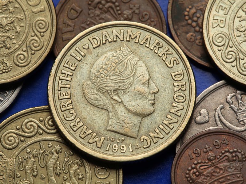 Coins of Denmark. Queen Margrethe II of Denmark.