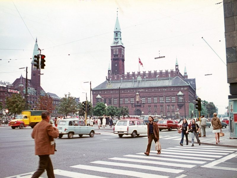 At City Hall Square (Rådhuspladsen)  in Copenhagen