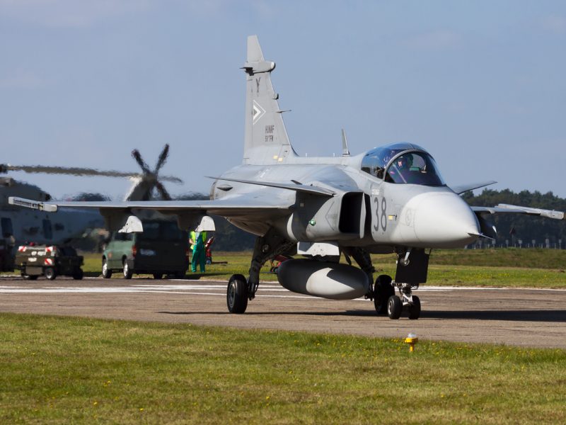 Military fighter jet plane at air base. Air force flight operation. Aviation and aircraft. Air defense. Military industry.