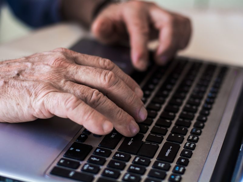 Old hands on the keyboard